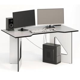 узкий офисный стол СКП-9 GL-9  белый с черным