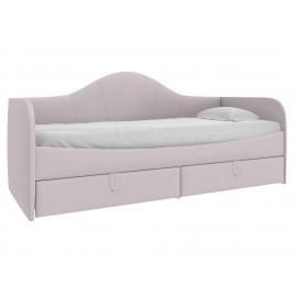 Кровать Алиса 90х200 мягкая с ящ розовый