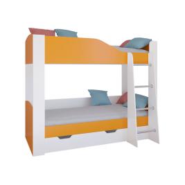 Кровать Астра-2 Белый/Оранжевый