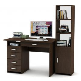 Офисный стол со стеллажом Лайт-УШ-4Я
