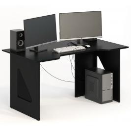узкий офисный стол СКП-8 GL-8  черный