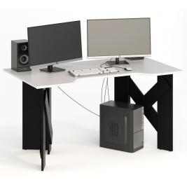 Компьютерный стол СКП-10 GL-10  черно-белый