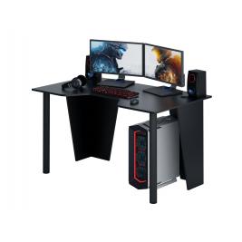 Угловой стол для компьютера с полками Форсаж-2 черный