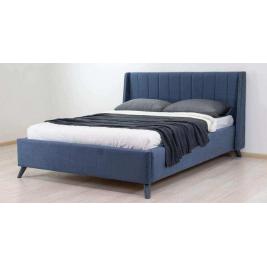 Кровать Мелисса-160 серо-синяя