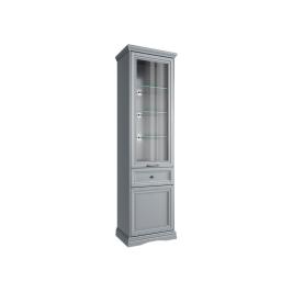 Шкаф-витрина Валенсия-1С серый