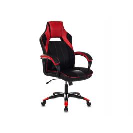 Кресло VIKING-2 AERO Черный / Красный, экокожа / Черный, ткань