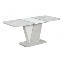 Кухонный стол Крокус бетон лайт/белый