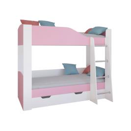 Кровать Астра-2 Белый/Розовый
