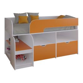 Кровать Астра-9.6 Белый/Оранжевый