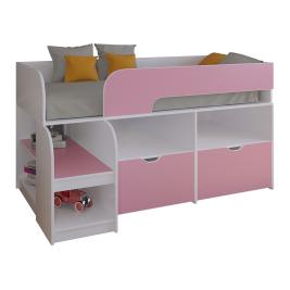 Кровать Астра-9.6 Белый/Розовый
