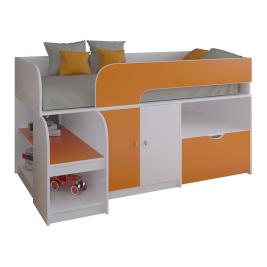 Кровать Астра-9.4 Белый/Оранжевый
