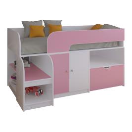 Кровать Астра-9.4 Белый/Розовый
