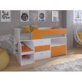 Кровать Астра-9.5 Белый/Оранжевый