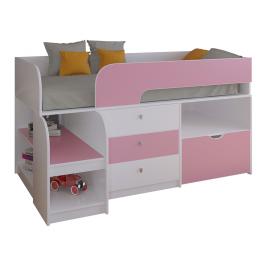 Кровать Астра-9.5 Белый/Розовый