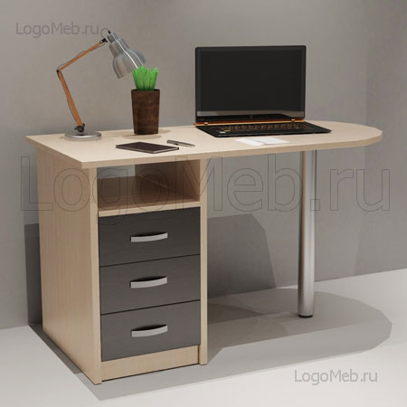 Компьютерный стол с металлической ножкой Ученик-21