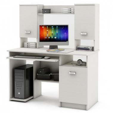 Компьютерный стол Имидж-14 белый 1200x600x1410 мм.