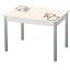 Стол кухонный раздвижной Альфа дуб молочный/металлик