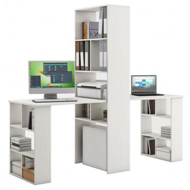 Стол-стеллаж Феликс-455 белый 2200x634x1726 мм.