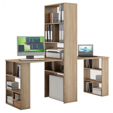 Стол-стеллаж Феликс-455 дуб сонома 2200x634x1726 мм.