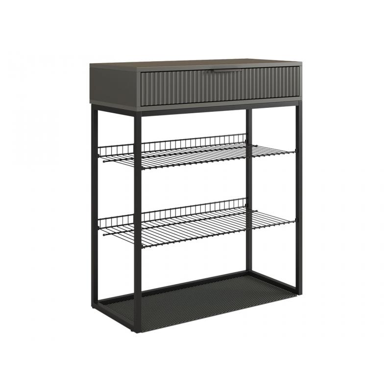 Обувница Вельвет, графит/графит матовый/черный муар Обувница Вельвет, графит/графит матовый/черный муар