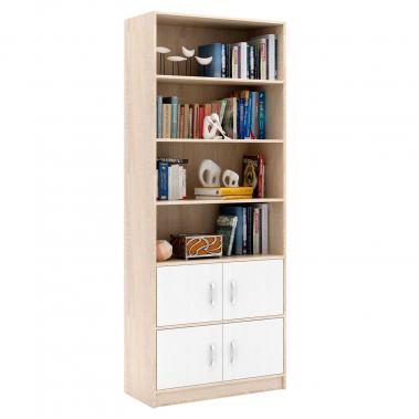 Книжный шкаф Либерти-52 дуб сонома/белый 770x350x2076 мм.