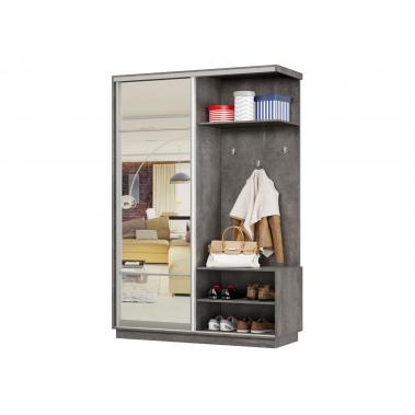 Прихожая Маршал Лайт 11 правый 220х120х45, бетон 1200x450x2200 мм.