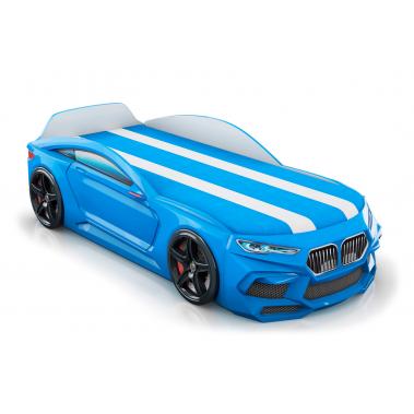 Кровать Romeo-M, подсветка фар, голубой 