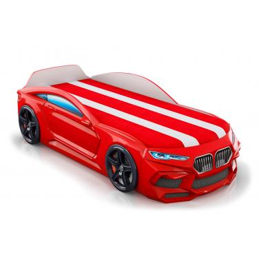 Кровать Romeo-M, подсветка фар, красный 