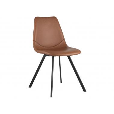 УТ000000649 Стул Саксон, кожзам, коричневый SAXON PU BROWN Коричневый кожзам 460x535x840 мм.