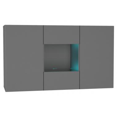 Комод Point 1.2 c блоком питания, серый графит 1200x400x700 мм.