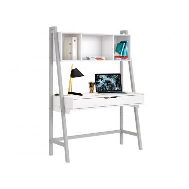 0002088.55 Стол письменный Polini kids Mirum 1445 высокий с полкой Белый / Серый 1280x600x1800 мм.