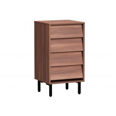 Комод Степ, орех табак/черный 440x420x830 мм.