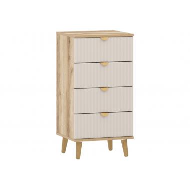 Комод Дакота 4 ящ НМ 040.17, сантьяго/дуб делано 450x400x885 мм.