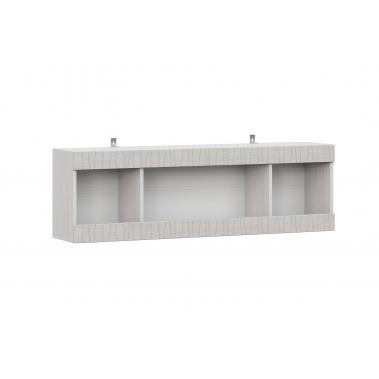 Полка навесная Гамма 1300, ясень анкор светлый 1200x250x400 мм.