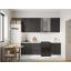 Модус Кухонный гарнитур высокий прямой с двухдверными шкафами 180 см, белый/цемент темный